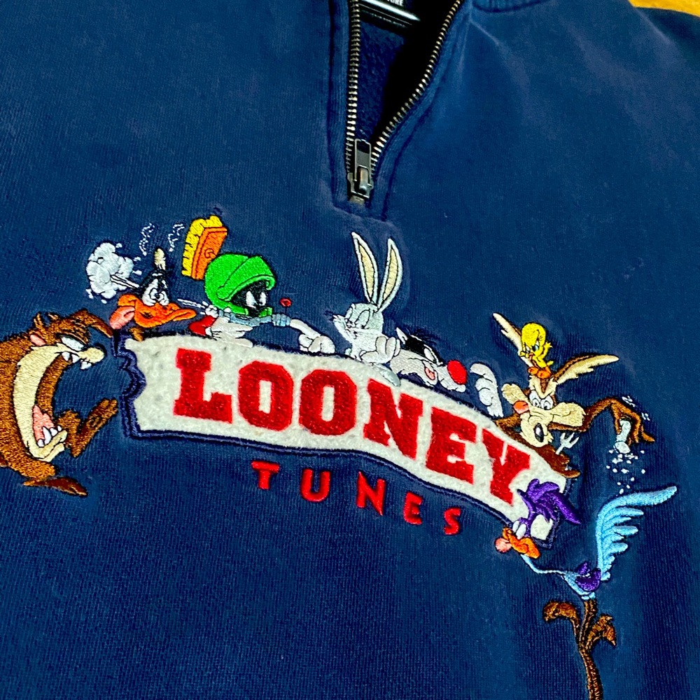 Looney Tunes Quarter Zip Sweater